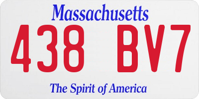 MA license plate 438BV7