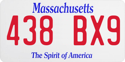 MA license plate 438BX9