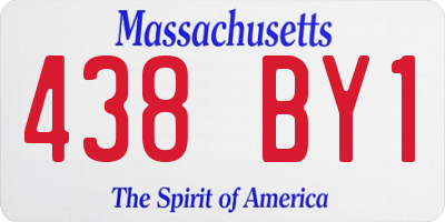 MA license plate 438BY1