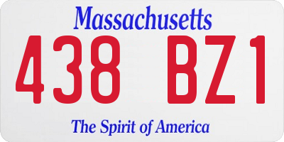 MA license plate 438BZ1