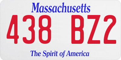 MA license plate 438BZ2