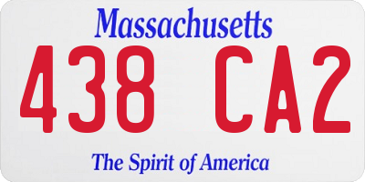 MA license plate 438CA2