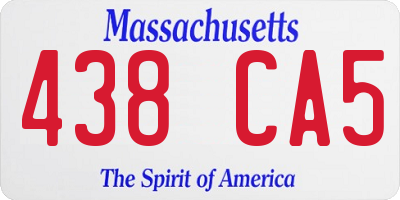 MA license plate 438CA5
