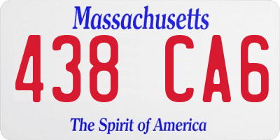 MA license plate 438CA6