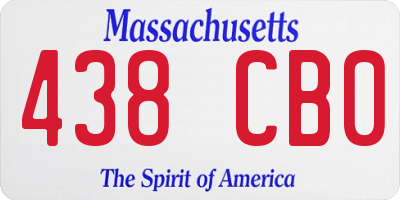 MA license plate 438CB0