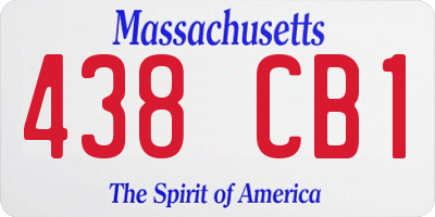 MA license plate 438CB1