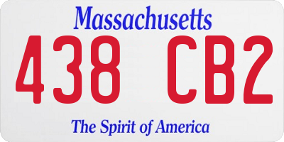 MA license plate 438CB2