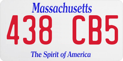 MA license plate 438CB5
