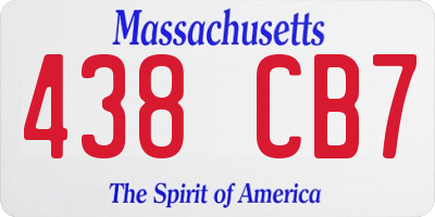 MA license plate 438CB7