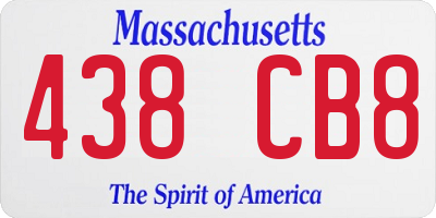 MA license plate 438CB8