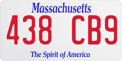 MA license plate 438CB9