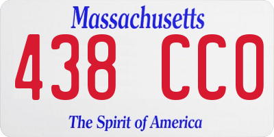 MA license plate 438CC0