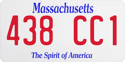 MA license plate 438CC1