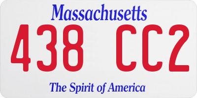 MA license plate 438CC2