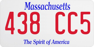 MA license plate 438CC5
