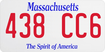 MA license plate 438CC6