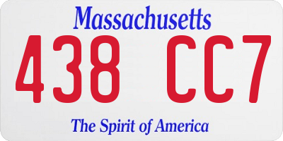 MA license plate 438CC7
