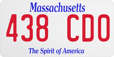 MA license plate 438CD0