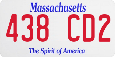MA license plate 438CD2