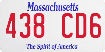 MA license plate 438CD6