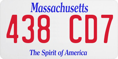 MA license plate 438CD7