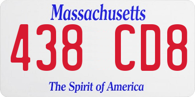 MA license plate 438CD8