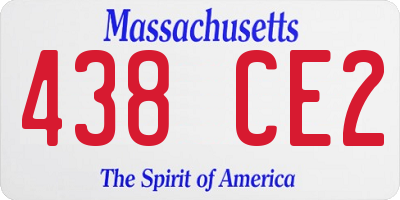 MA license plate 438CE2