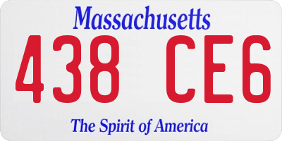 MA license plate 438CE6