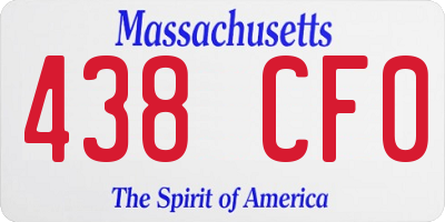 MA license plate 438CF0