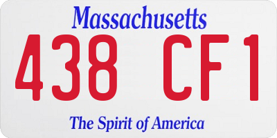 MA license plate 438CF1