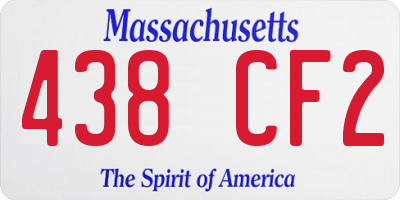 MA license plate 438CF2