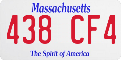 MA license plate 438CF4