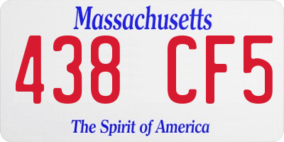 MA license plate 438CF5