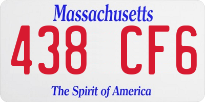 MA license plate 438CF6