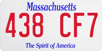 MA license plate 438CF7