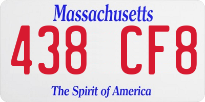 MA license plate 438CF8