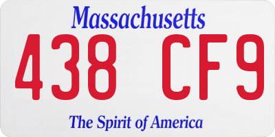 MA license plate 438CF9