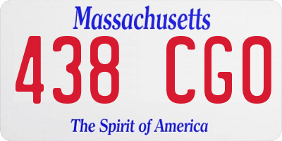 MA license plate 438CG0