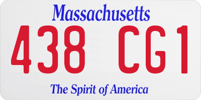 MA license plate 438CG1