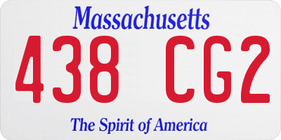 MA license plate 438CG2