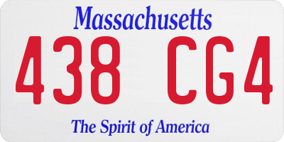 MA license plate 438CG4