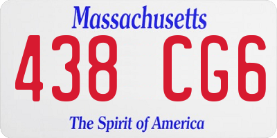 MA license plate 438CG6