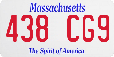 MA license plate 438CG9