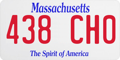 MA license plate 438CH0