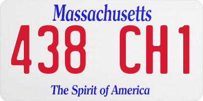 MA license plate 438CH1