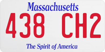 MA license plate 438CH2