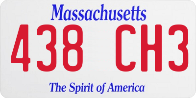 MA license plate 438CH3