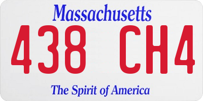 MA license plate 438CH4