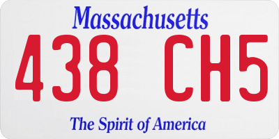 MA license plate 438CH5