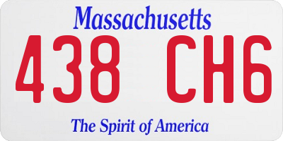 MA license plate 438CH6